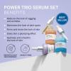 imagegoPure Power Serum Trio Set  Radiant Vitamin C Serum Hydrating Hyaluronic Acid Bakuchiol and Retinol for Visibly Brighter Moisturized and FirmerLooking Skin  Set of 3 10 fl oz