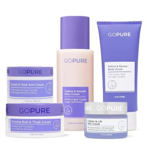 imagegoPure  Total Body Firming Set  Neck Arm Butt ampamp Thigh Belly Cream and Body Scrub