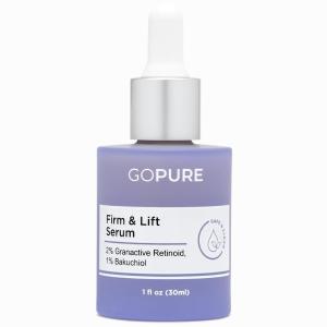 imagegoPure Actives Firm ampamp Lift Serum  AntiAging Serum with Retinol for more Smooth EvenTexture and Glowing Skin and Antioxidant Bakuchiol for Collagen Support and FirmerLooking Skin  1 fl oz