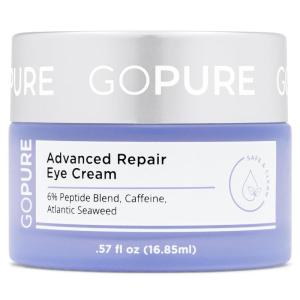 imagegoPure Advanced Repair Eye Cream  Under Eye Cream for Puffiness Bags and Dark Circles Visibly Improve the Look of Fine Lines Wrinkles and Crows Feet  057 fl oz
